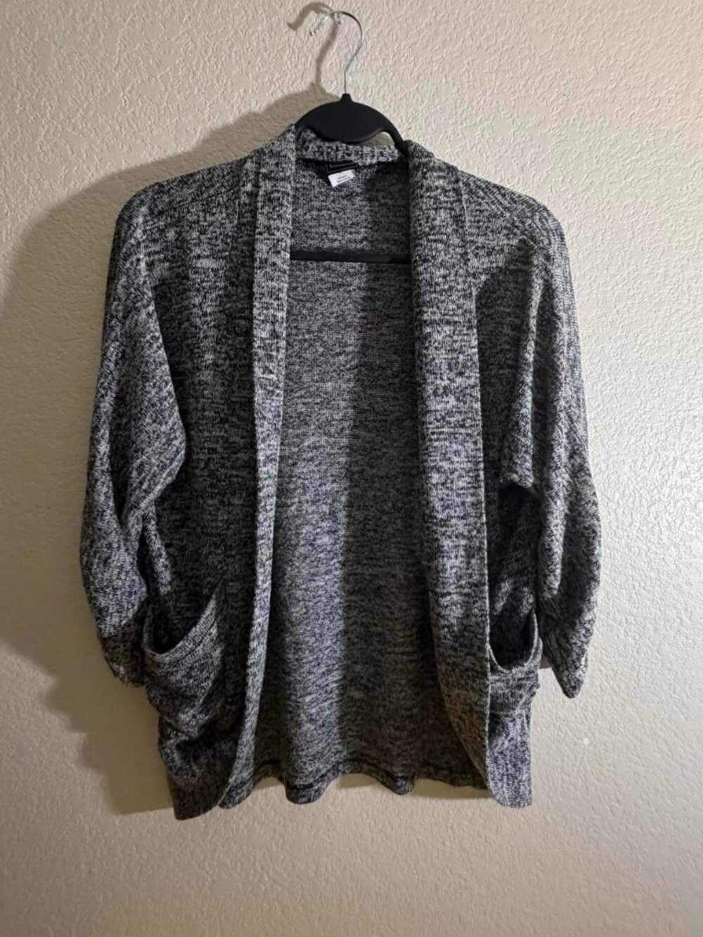 grey cardigan with pockets